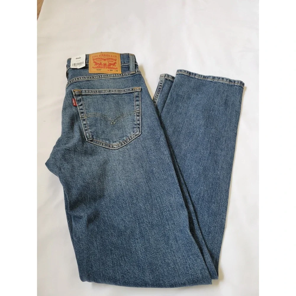 Levis‎ 514 Jeans Mens 30x32 Blue Denim Straight Stretch Leg Flex Eco Performance